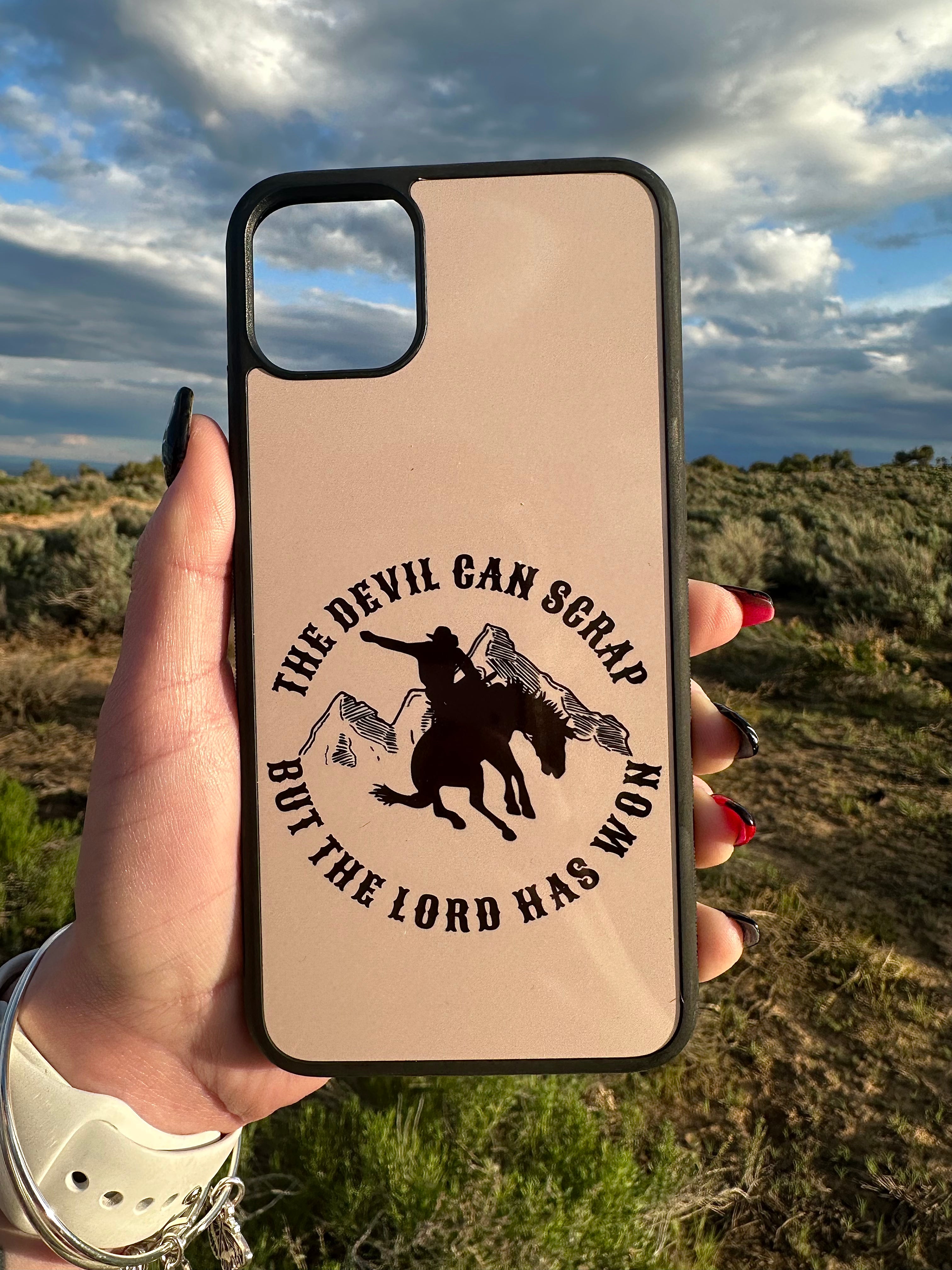 The devil can scrap but the lord has won phone case – twistednturquoise